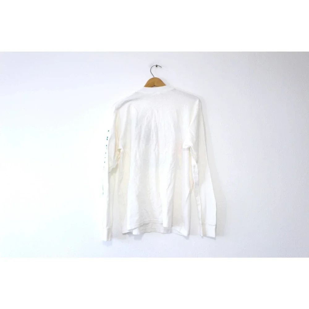 Vintage Ocean Waves Surfing Long Sleeve T Shirt Large - Picture 4 of 4